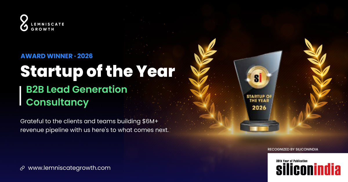 Startup of the Year 2026, B2B Lead Generation Consultancy, SiliconIndia